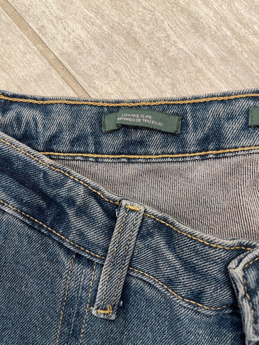 wild fable Dark Blue Cargo Flare Jeans - Picture 3 of 5